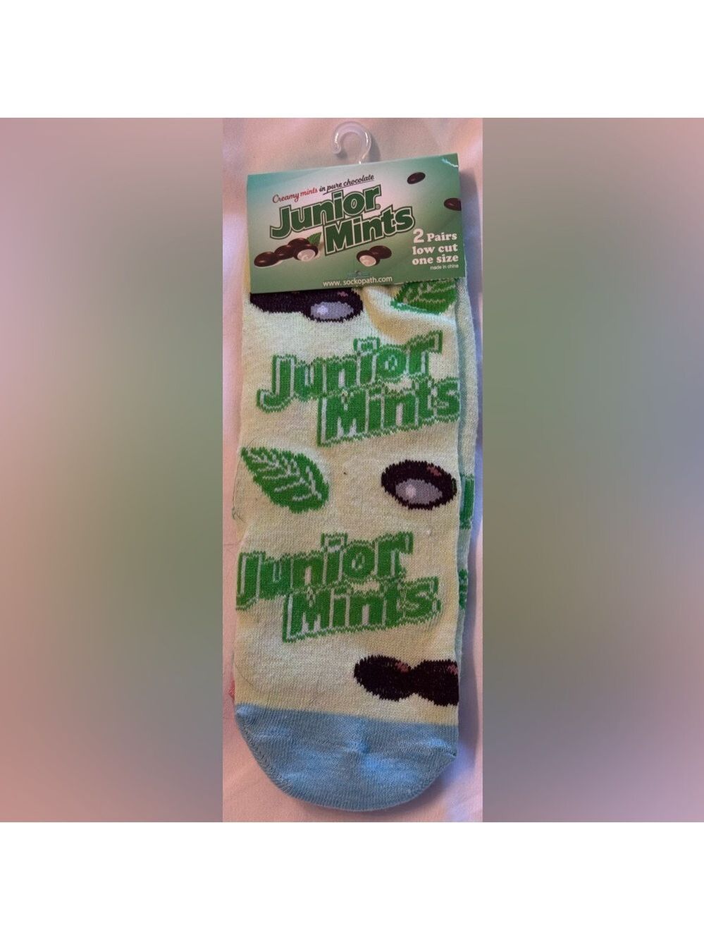 Women's Novelty Socks - Green and Blue